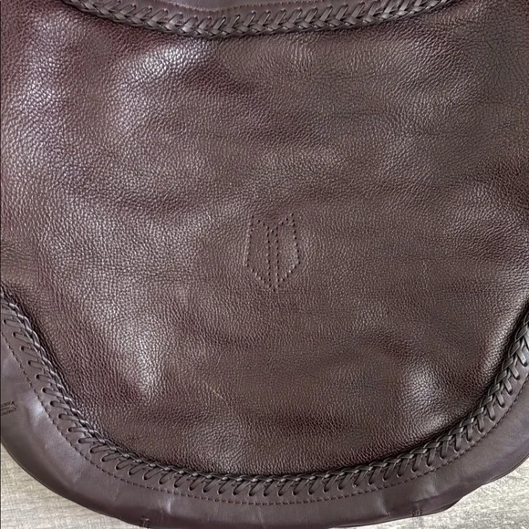 Burberry Brown Leather Hobo Bag with Braided Trim - Picture 7 of 10